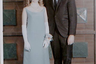 Photo taken by school photographer at high school prom May 1967