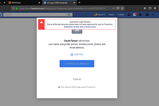 Manually Access Facebook APIs using OAuth 2.0