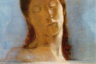 (Os olhos fechados, de Odilon Redon)