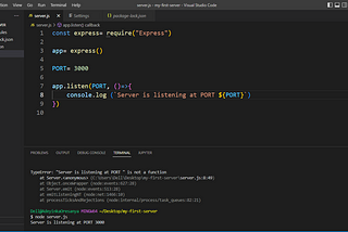 How to Create your First Server in Express.js