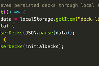 React Hack: Persisting Data w/ LocalStorage