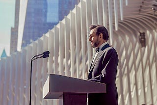 Lincoln delivering address on the American hostages in Gaza (Midjourney)