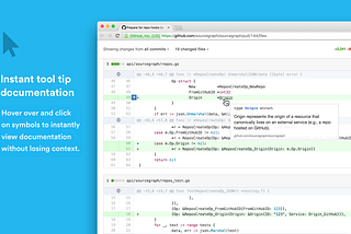 Browse & review code on GitHub like in an IDE, with the Sourcegraph Chrome extension