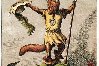 An anthropomorphic fox