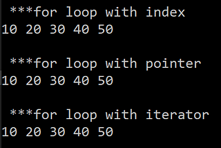 3 C++ For Loop Implementations