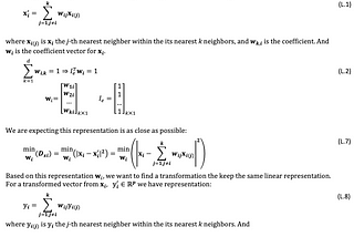 LLE Algorithm in Linear Algebra