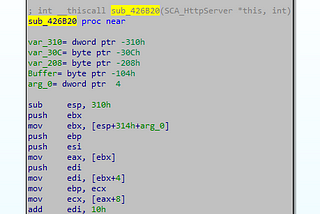 Root cause analysis on unusual stack writing functions with IDA.