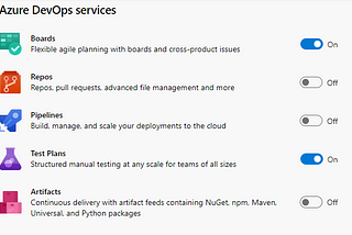 Configure Azure DevOps for work management only.