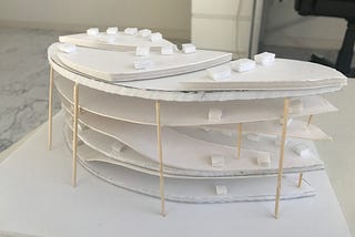 OMA Jussieu — Two Libraries (Wood Model)