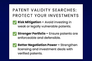 Discover the importance of patent validity and invalidity searches. Learn how they protect businesses, prevent legal disputes, and ensure strong intellectual property rights. Get expert insights today!