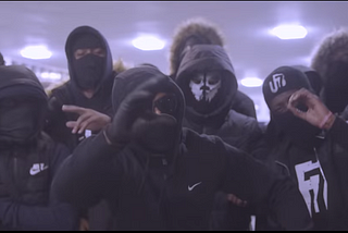 Left-to-right: YS, Boogie B, Double Lz, Bandokay and Kash in a still frame from “Bruck It”.