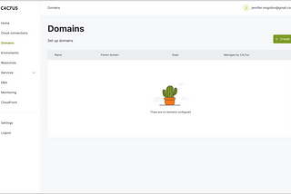 Crear un dominio desde la consola de C4c7us