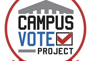 Campus Vote Project 10 Anniversary logo with banner that reads “10 Years of Civic Service”