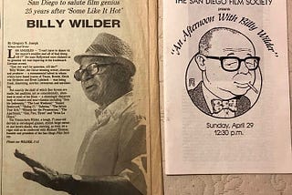 CONVERSATIONS WITH BILLY WILDER: Film’s Fearless Social Satirist Liked It Hot