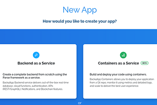 Mencoba Container Service Back4App