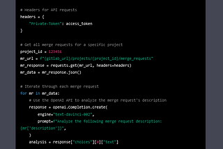 Using ChatGPT to build a Gitlab Merge Request reviewer with GPT3
