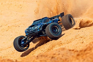 An RC Car in Sand.