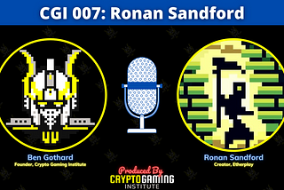 CGI 007: Ronan Sandford | Founder of Etherplay & Former EA SportsGame Developer