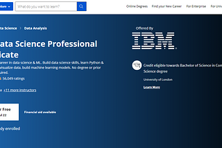 The IBM Data Science Professional Certificate in 2022