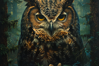 owl in a forest showing the meaning and owl symbol