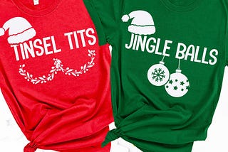 Jingle balls Tinsel tits SVG, Funny Christmas SVG, Couple christmas shirts svg, Jingle Balls Tinsel tits PNG