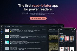 閱讀軟體推薦：Readwise Reader