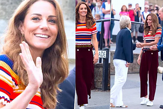 Kate Middleton Dazzles in Nautical Jumper and Wide-Leg Trousers at Isle of Wight Sailing Regatta