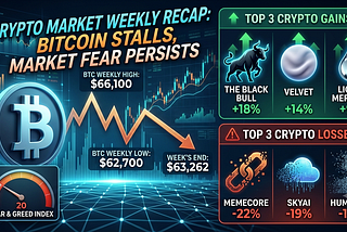 Crypto Market Weekly Update: Bitcoin Stalls Amid Extreme Fear and Economic Pressure
