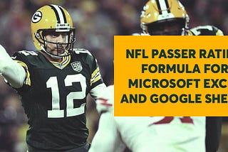 How to calculate NFL passer rating using a formula in Excel or Google Sheets