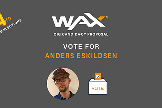 Featuring Anders Eskildsen— OIG Candidacy Short Interview