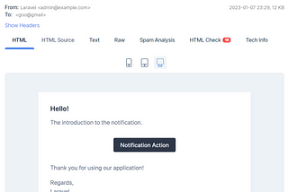 How to Preview Laravel Notification Emails