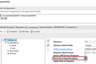 How to get an error message when a REST Component Binding receives a badly formatted JSON message…