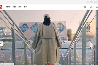 Uniqlo Homepage Screenshot