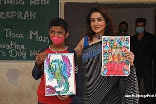 Tisca Chopra shares arty time with underprivileged kids on Children’s Day