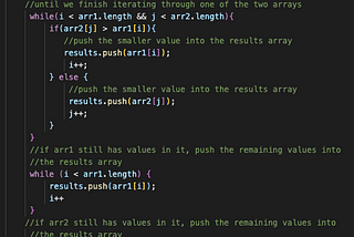 JavaScript 101: mergeSort(array)