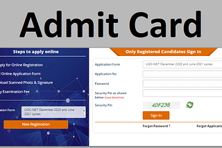 ugc net admit card