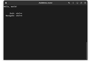 Bubbletea Routing
