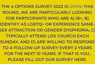 LDS LGBTQ+ Survey