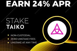 Стейкинг Taiko (TAIKO) 24% APR. Пассивный доход от Taiko (TAIKO).