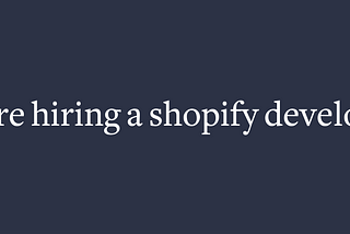 Shopify Developer