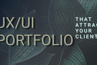 How to create a stunning UI/UX portfolio.