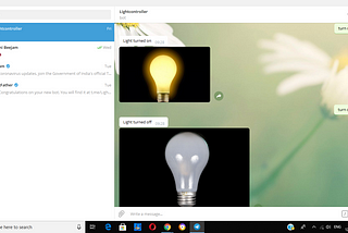 Light Controlling using telegram Bot