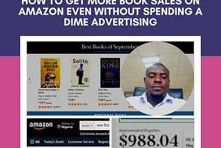 how to get more book sales on amazon without paying a dime on advertising