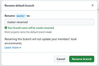 Branch Renaming in GitLab