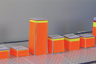 3D bar graph of the gender breakdown of who MoMA acquires artwork from.