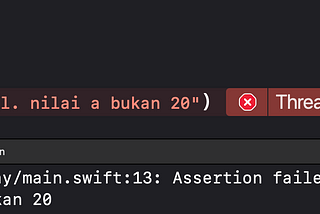 Assertion Pada Bahasa Swift