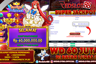 Bukti Kemenangan Jackpot 60 Juta Starlight Princess