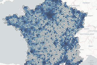 l’Hexagone in hexagons: Uber H3 map