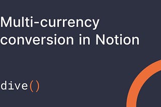 Multi-currency conversion in Notion