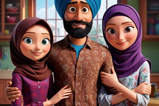 Turban Boy and Girl Family Love Image Free Download